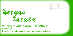 matyas katula business card